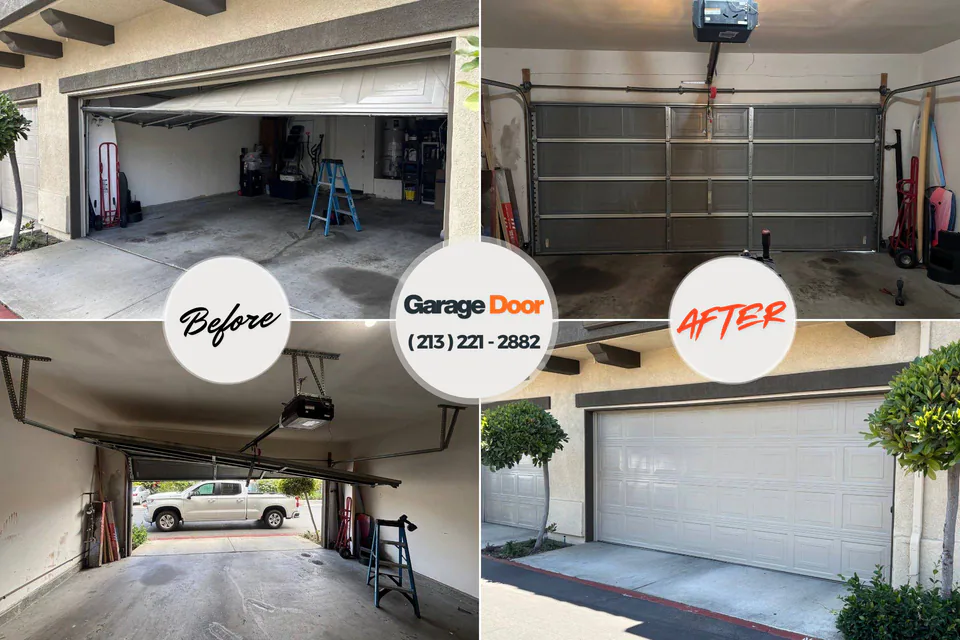 Before and after: garage door repair Jonestown, PA